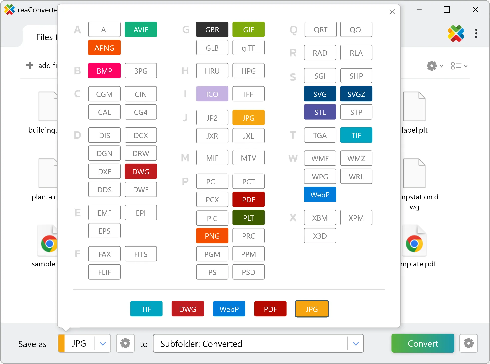 Select FAX as output format